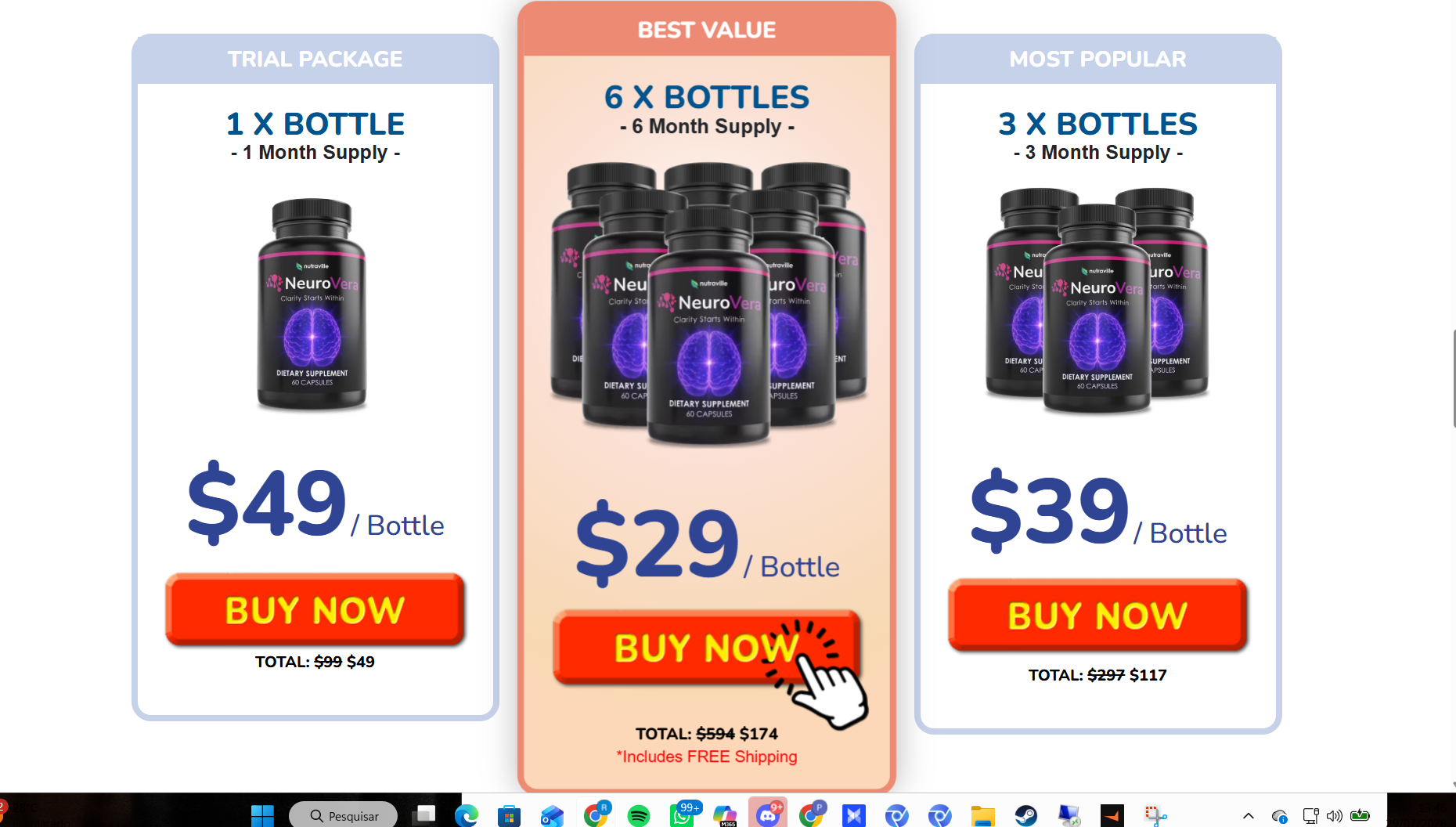 NeuroVera 6 bottle pack